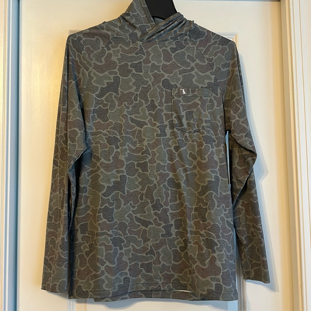 Local boy outfitters camo print long sleeve hooded shirt